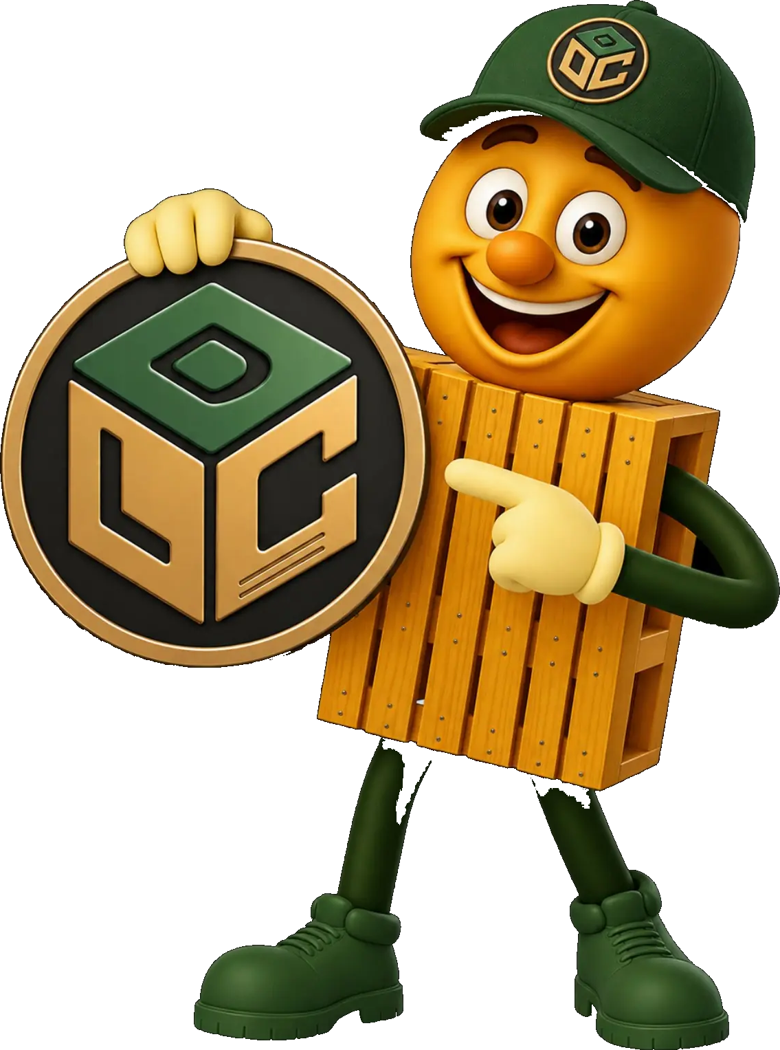 DLC Pallet con mascotte